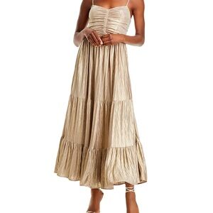 Elegant Gold Maxi Dress